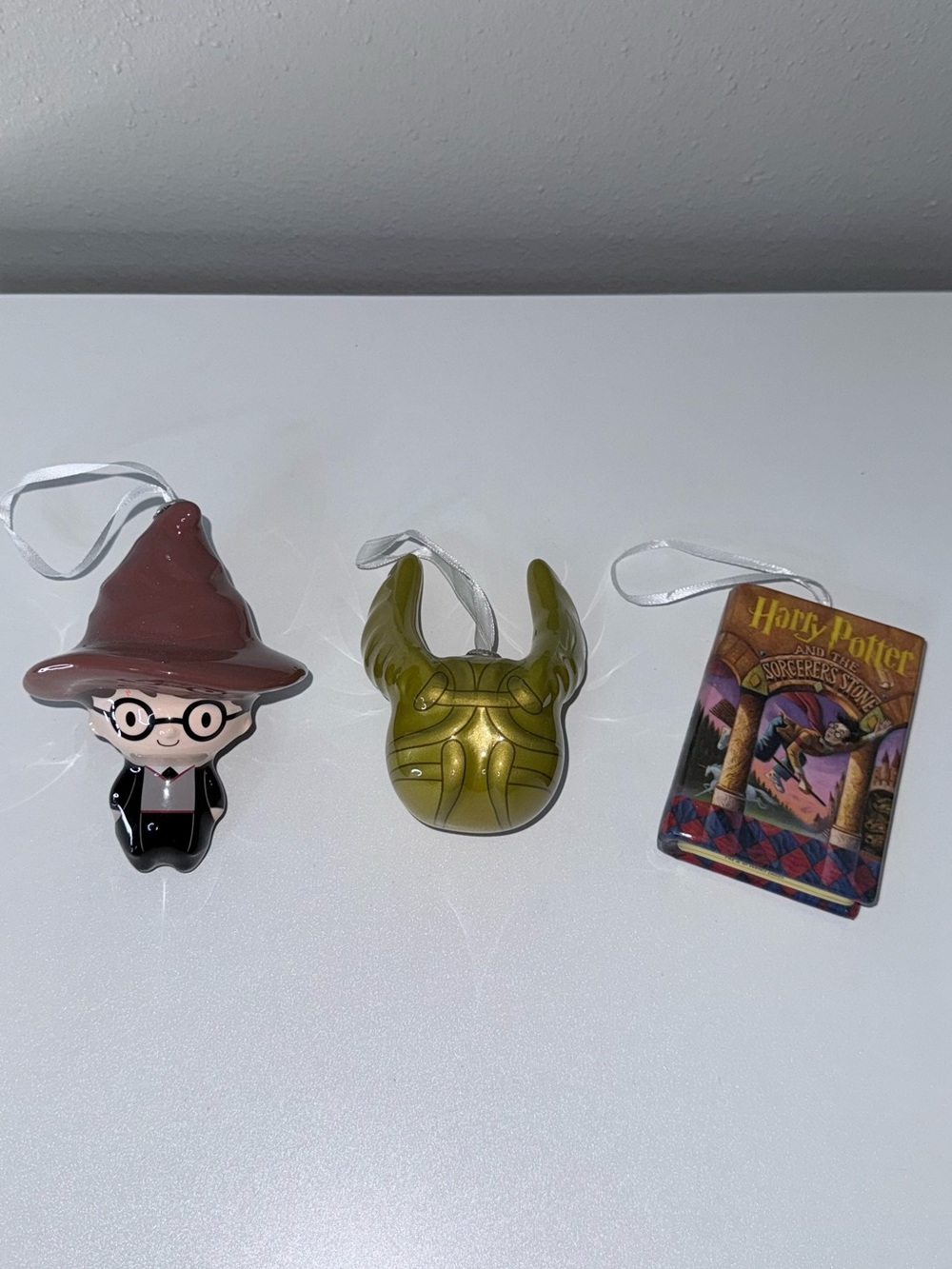 Harry Potter Trio Ornament Set - Harry Potter, Snitch, Book